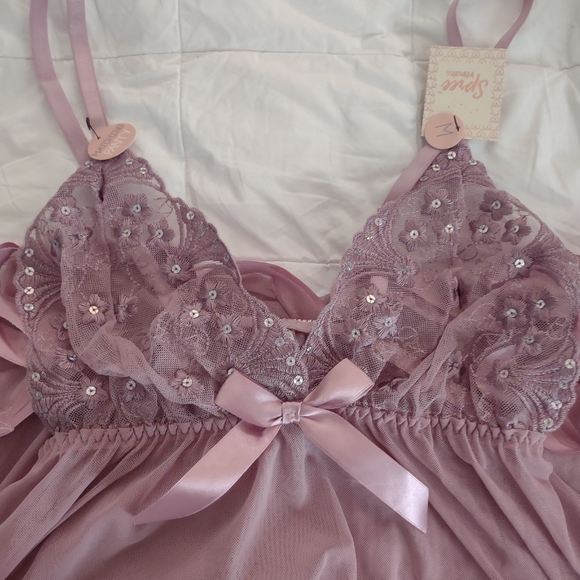 NWT fun and flirty 2 piece lilac lingerie set - Picture 3 of 9